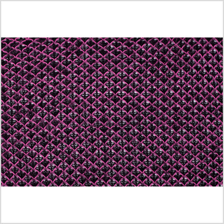 Lacey Diamonds Acrylic Knit - Black and Hot Pink