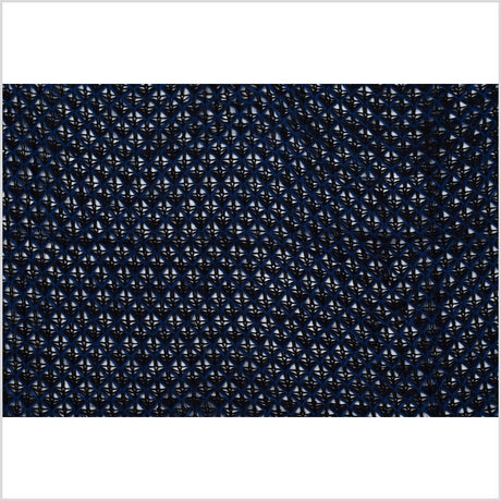 Lacey Diamonds Acrylic Knit - Black and Royal Blue