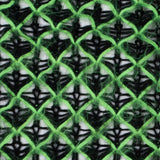 Lacey Diamonds Acrylic Knit - Black and Neon Green
