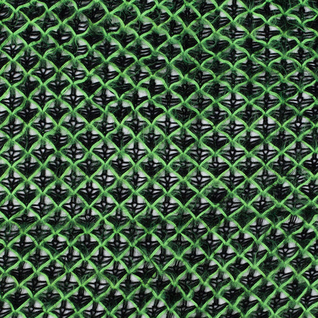 Lacey Diamonds Acrylic Knit - Black and Neon Green