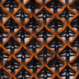 Lacey Diamonds Acrylic Knit - Black and Orange