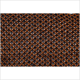 Lacey Diamonds Acrylic Knit - Black and Orange