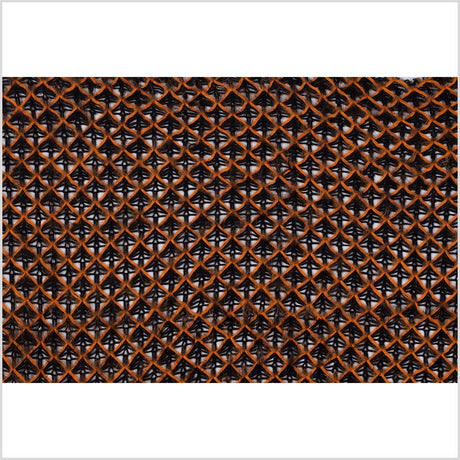 Lacey Diamonds Acrylic Knit - Black and Orange