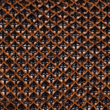 Lacey Diamonds Acrylic Knit - Black and Orange