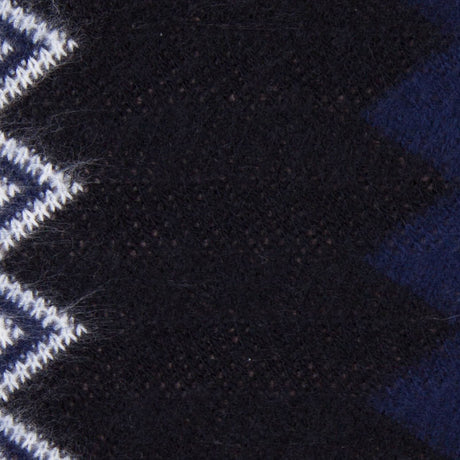 Navy, Black and Gray Big Zig Zags Soft Sweater Knit