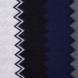 Navy, Black and Gray Big Zig Zags Soft Sweater Knit