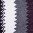 Burgundy, Black and White Big Zig Zags Soft Sweater Knit