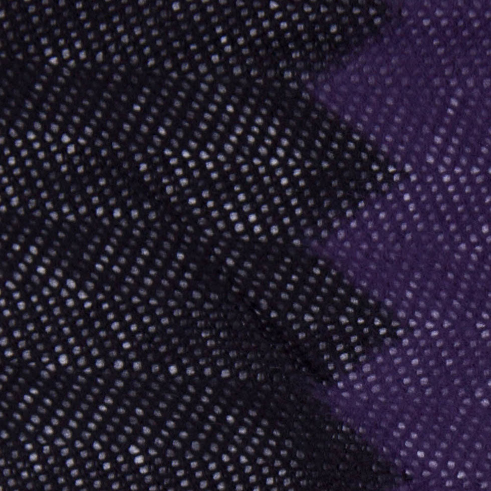 Purple, Black and White Big Zig Zags Soft Sweater Knit