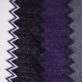 Purple, Black and White Big Zig Zags Soft Sweater Knit