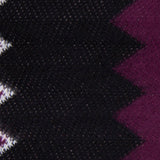Deep Grape and Gray Big Zig Zags Soft Sweater Knit
