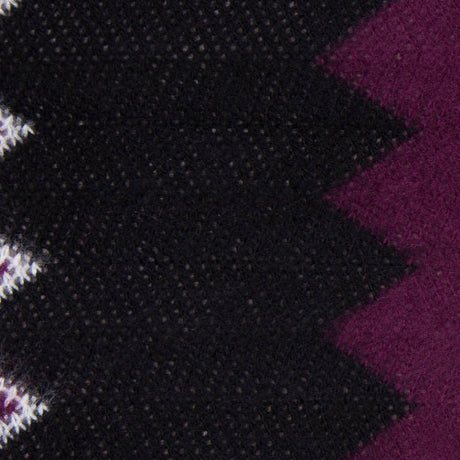 Deep Grape and Gray Big Zig Zags Soft Sweater Knit