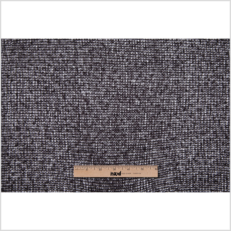 Black Open Weave Wool-Blend Sweater Knit