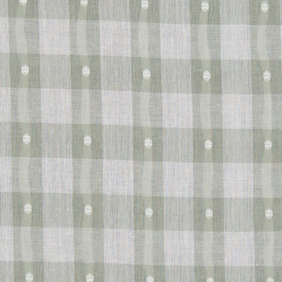 Moss Green Checked Cotton Shirting