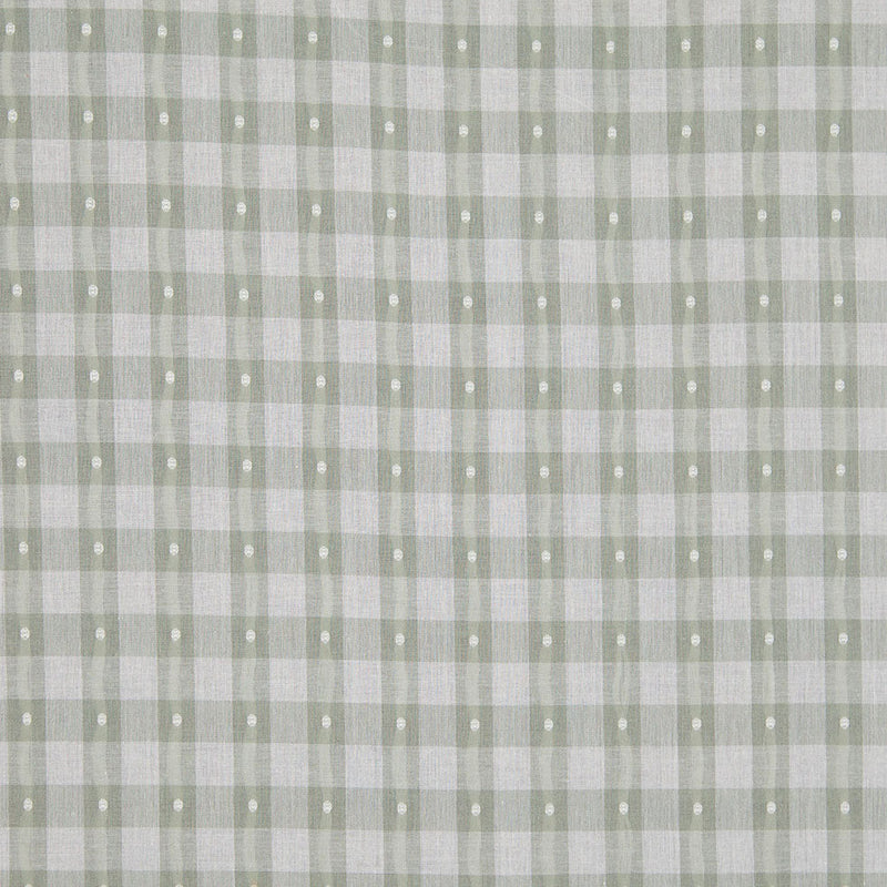 Moss Green Checked Cotton Shirting