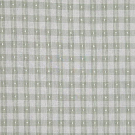 Moss Green Checked Cotton Shirting