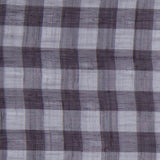 Slate Gray and Black Checked Semi-Sheer Poly Shirting