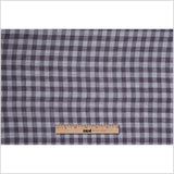 Slate Gray and Black Checked Semi-Sheer Poly Shirting