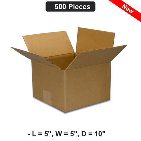 Efficient Storage Solution Box 5x5x10 Inch Ideal for Shipping, Storage
