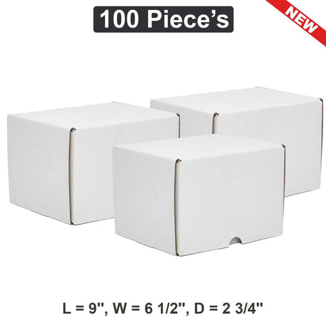 Secure 9" x 6 1/2" x 2 3/4" Packing Boxes for Compact Goods