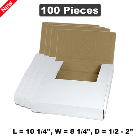 Shipping & Packing Boxes L=10 1/4 '', W=8 1/4 '', D=1/2 - 2" Adjustable Depth