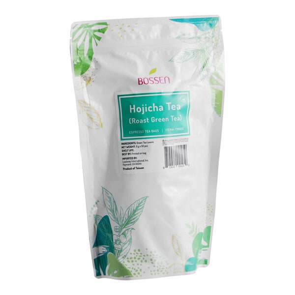 Bossen Hojicha Green Ground Tea Bags - 50/Pack