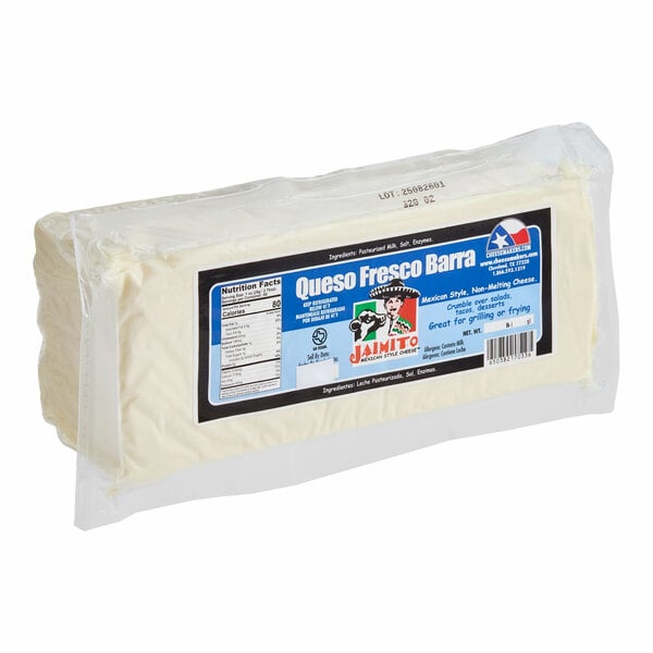 Jaimito Queso Fresco Cheese Block 5 lb. - 4/Case