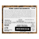 Tres Picosos Foil-Wrapped Pork Carnitas Burrito 8 oz. - 20/Case