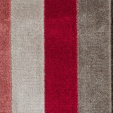Brown/Red Striped Polyester Blended Velvet