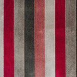 Brown/Red Striped Polyester Blended Velvet