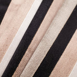 Brown/Beige Striped Polyester Blended Velvet