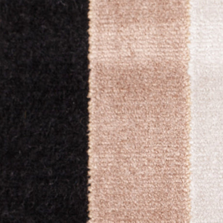 Brown/Beige Striped Polyester Blended Velvet