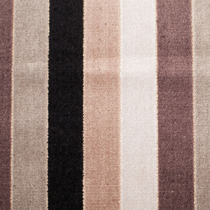 Brown/Beige Striped Polyester Blended Velvet