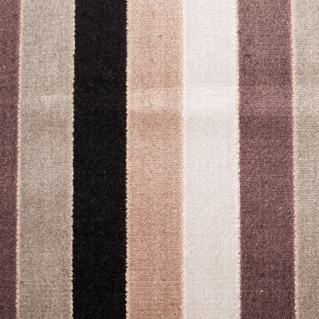 Brown/Beige Striped Polyester Blended Velvet