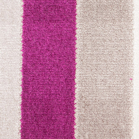 Fuchsia/Green Striped Polyester Blended Velvet