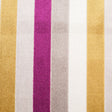 Fuchsia/Green Striped Polyester Blended Velvet