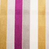 Fuchsia/Green Striped Polyester Blended Velvet