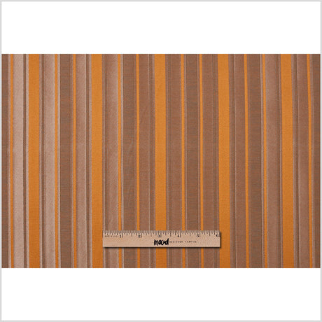 Orange Satiny Textured Poly Stripes
