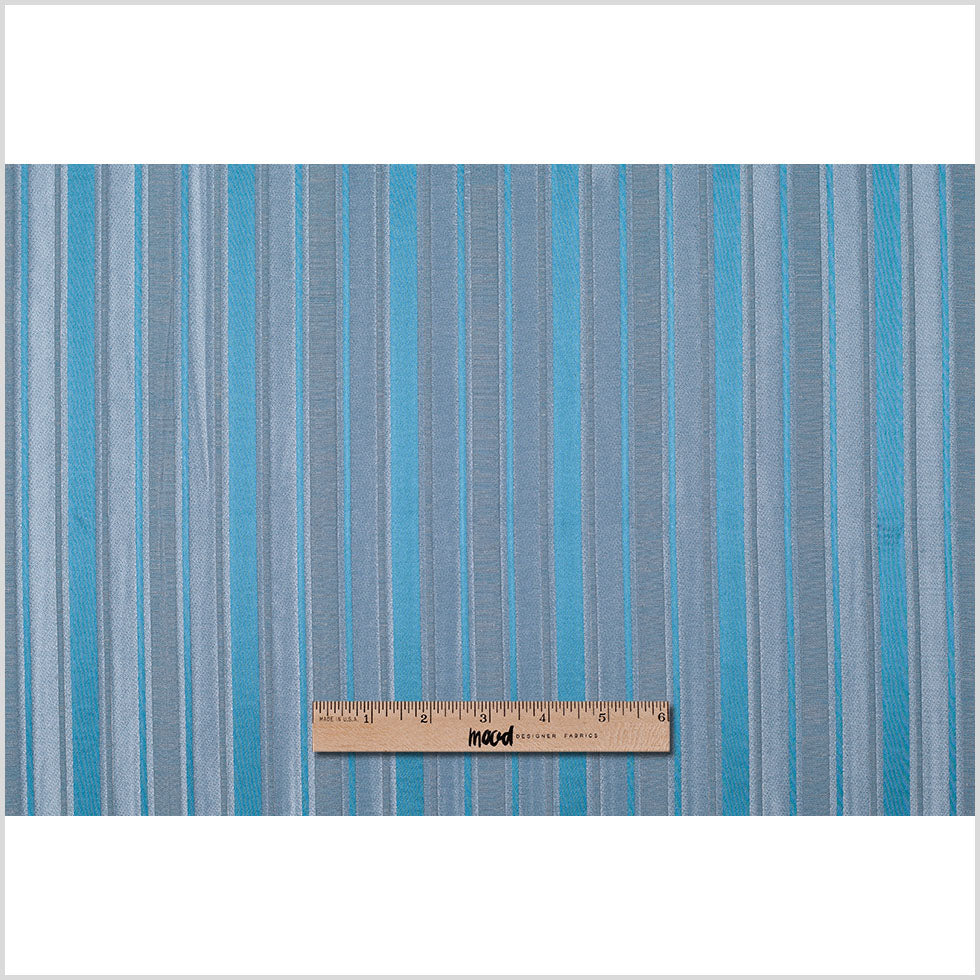 Blue Satiny Textured Poly Stripes