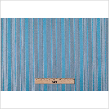 Blue Satiny Textured Poly Stripes