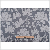 Gray Floral Polyester Sateen/Jacquard