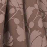 Brown Floral Polyester Sateen/Jacquard