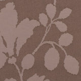 Brown Floral Polyester Sateen/Jacquard
