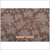 Brown Floral Polyester Sateen/Jacquard
