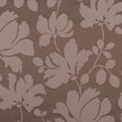 Brown Floral Polyester Sateen/Jacquard
