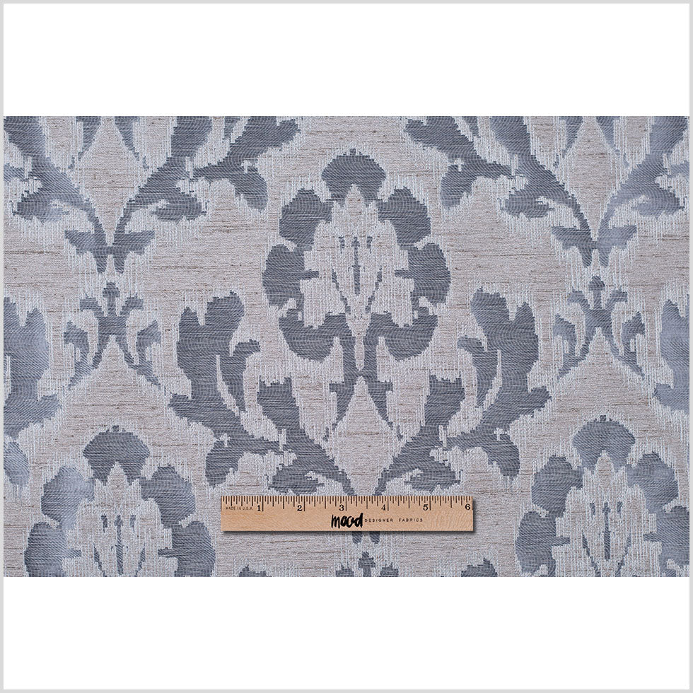 Silver Lightweight "Rorschach Test" Poly Jacquard