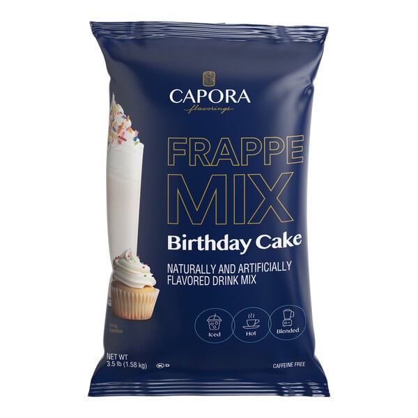 Capora Birthday Cake Frappe Mix 3.5 lb. - 5/Case