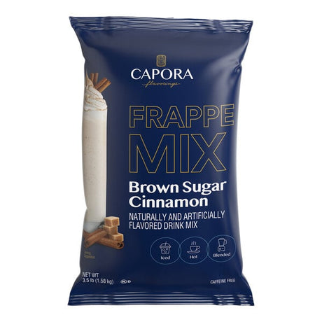 Capora Brown Sugar Cinnamon Frappe Mix 3.5 lb. - 5/Case
