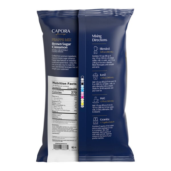 Capora Brown Sugar Cinnamon Frappe Mix 3.5 lb. - 5/Case