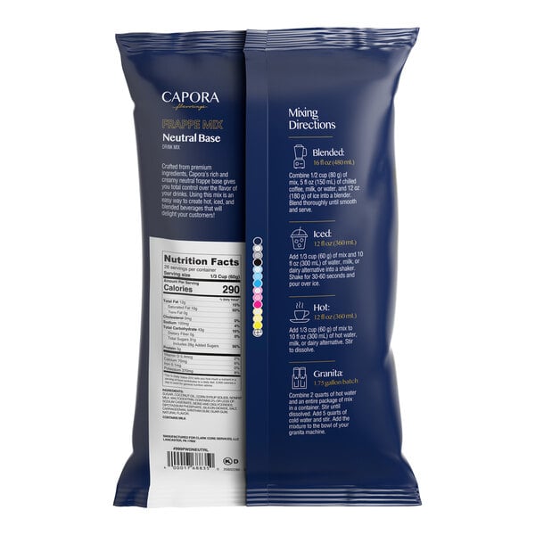Capora Neutral Base Frappe Mix 3.5 lb. - 5/Case