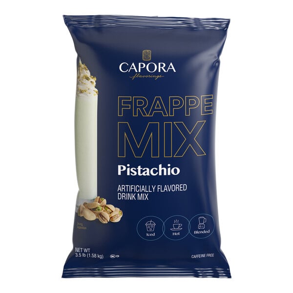 Capora Pistachio Frappe Mix 3.5 lb. - 5/Case